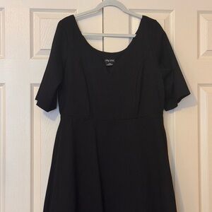 City Chic Classic Black Midi Dress